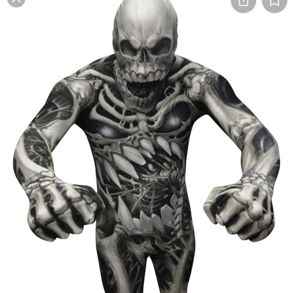 EUC UNISEX MORPHSUITS SKULL AND BONES HALLOWEEN ONE-PIECE SUIT - Picture 1 of 16